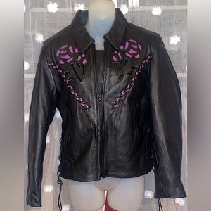 Vintage 90s BIKERS IMAGE Motorcycle Genuine Leather Jacket | size: SMALL